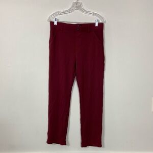 UUE maroon stretchy leggings with front pockets, size XL